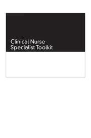Tapa de Clinical nurse specialist toolkit