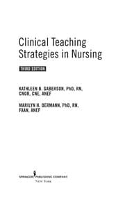 Tapa de Clinical teaching strategies in nursing