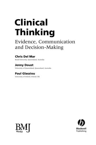 Tapa de Clinical thinking