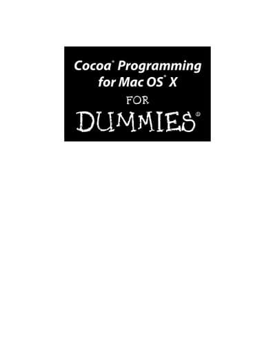 Tapa de Cocoa Programming for Mac OS X