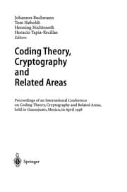 Tapa de Coding Theory, Cryptography and Related Areas