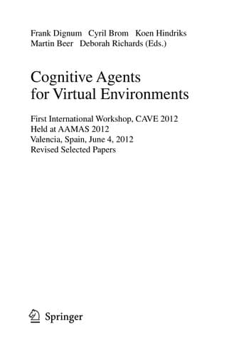 Tapa de Cognitive Agents for Virtual Environments