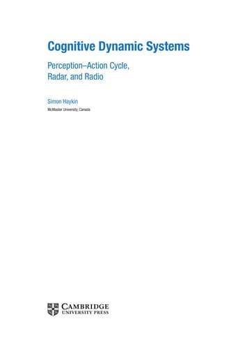 Tapa de Cognitive dynamic systems