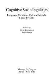 Tapa de Cognitive sociolinguistics