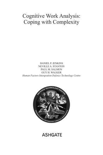 Tapa de Cognitive work analysis