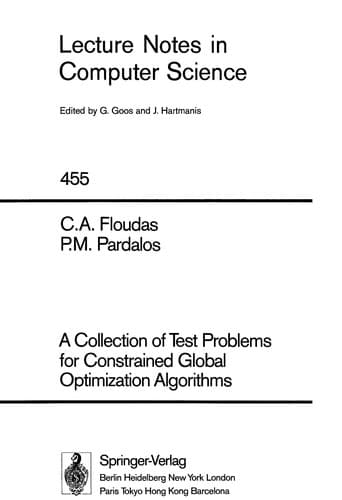 Tapa de A collection of test problems for constrained global optimization algorithms
