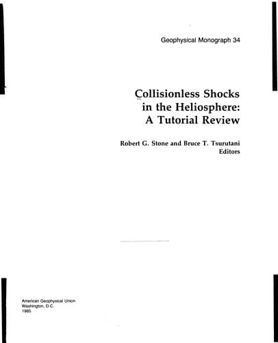 Tapa de Collisionless shocks in the heliosphere