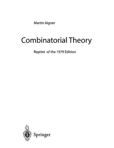Tapa de Combinatorial theory
