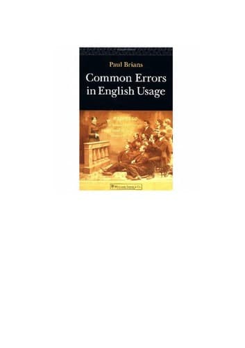 Tapa de Common errors in English usage