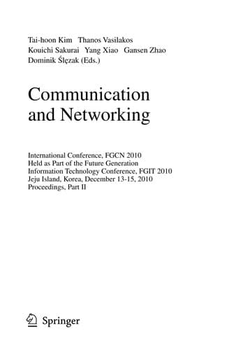 Tapa de Communication and Networking