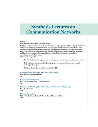 Tapa de Communication networks