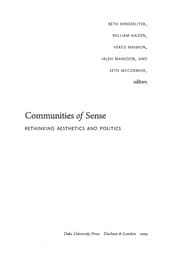 Tapa de Communities of sense