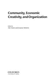 Tapa de Community, economic creativity, and organization