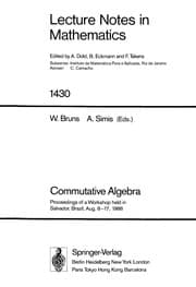 Tapa de Commutative algebra
