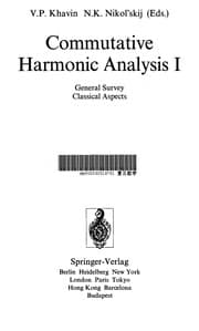Tapa de Commutative Harmonic Analysis IV