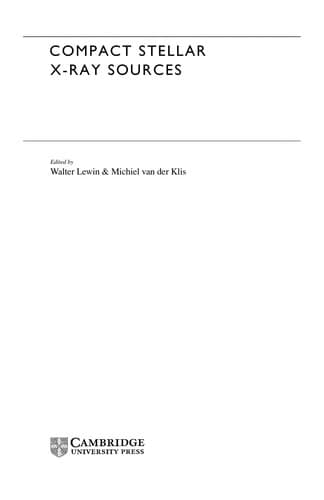Tapa de COMPACT STELLAR X-RAY SOURCES; ED. BY WALTER LEWIN