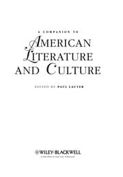 Tapa de A companion to American literature and culture