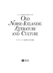 Tapa de COMPANION TO OLD NORSE-ICELANDIC LITERATURE; ED. BY RORY MCTURK