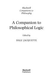 Tapa de COMPANION TO PHILOSOPHICAL LOGIC; ED. BY DALE JACQUETTE