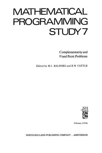 Tapa de Complementarity and fixed point problems