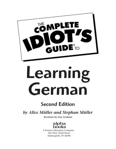Tapa de Complete idiot's guide to learning German