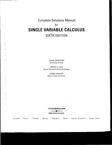Tapa de Student solutions manual for Multivariable calculus, sixth edition