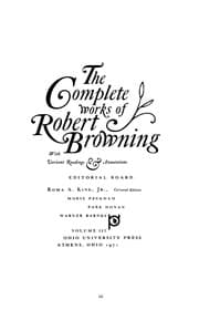 Tapa de The complete works of Robert Browning