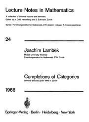 Tapa de Completions of categories