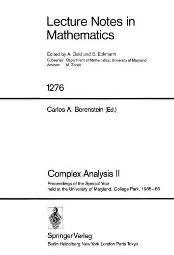 Tapa de Complex analysis