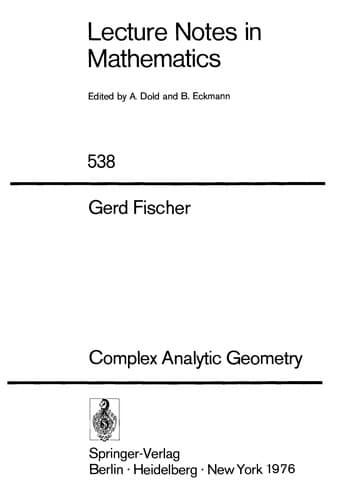 Tapa de Complex analytic geometry