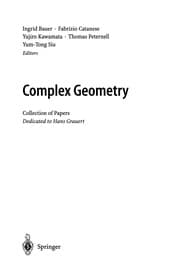 Tapa de Complex Geometry