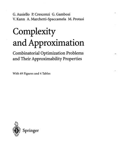Tapa de Complexity and Approximation