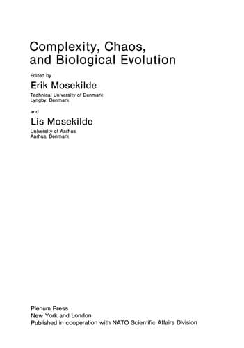 Tapa de Complexity, Chaos, and Biological Evolution