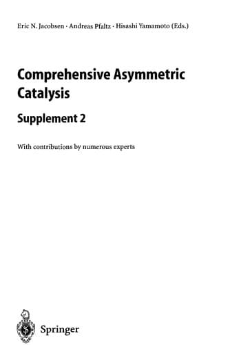 Tapa de Comprehensive asymmetric catalysis