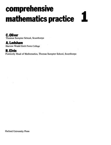 Tapa de Comprehensive mathematics practice