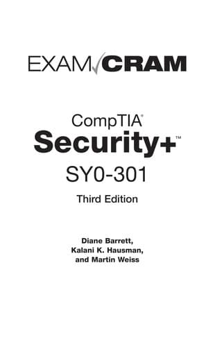Tapa de CompTIA security+ SY0-301 exam cram