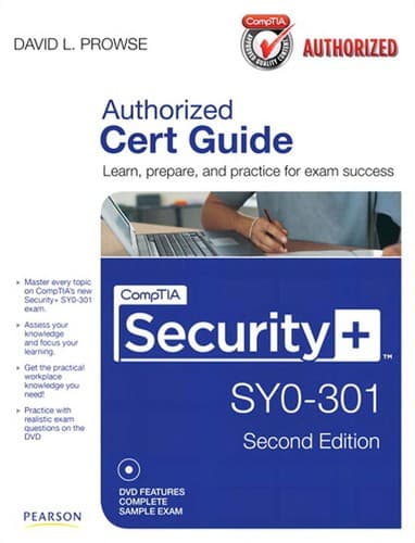 Tapa de CompTIA security+ SY0-301 authorized cert guide