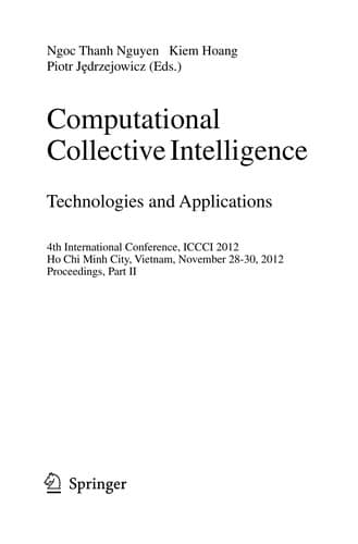 Tapa de Computational Collective Intelligence. Technologies and Applications