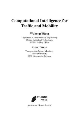 Tapa de Computational Intelligence for Traffic and Mobility