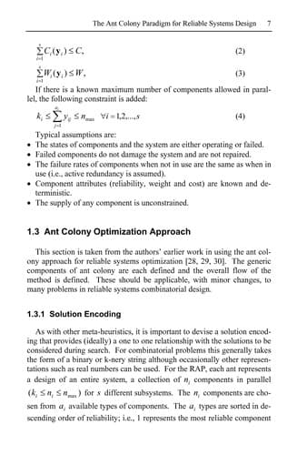 Tapa de Stigmergic optimization
