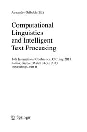 Tapa de Computational Linguistics and Intelligent Text Processing