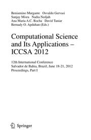 Tapa de Computational Science and Its Applications – ICCSA 2012