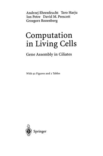 Tapa de Computation in Living Cells