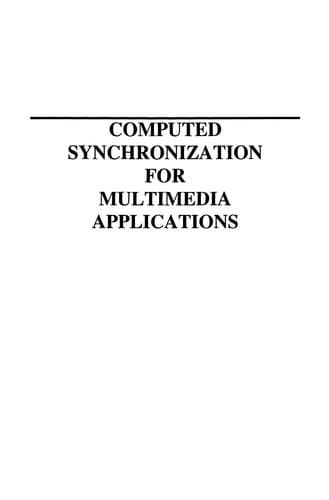 Tapa de Computed Synchronization for Multimedia Applications