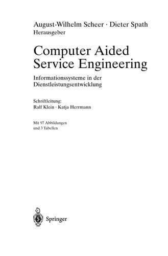 Tapa de Computer Aided Service Engineering