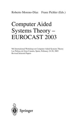 Tapa de Computer Aided Systems Theory - EUROCAST 2003 00