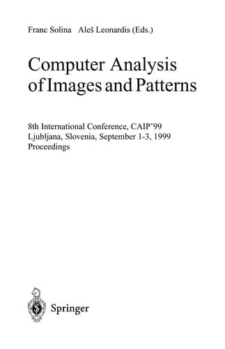 Tapa de Computer Analysis of Images and Patterns