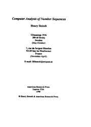 Tapa de Computer analysis of number sequences