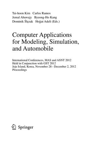 Tapa de Computer Applications for Modeling, Simulation, and Automobile