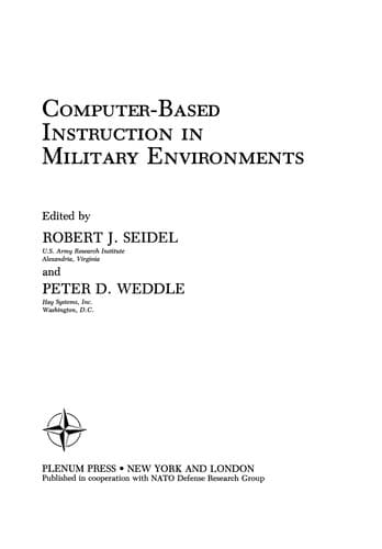 Tapa de Computer-Based Instruction in Military Environments